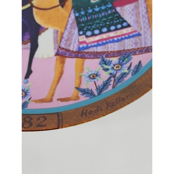 Hedi Keller Nativity Three Magic King 9 1/2" Decor Plate 1982 Porcelain German - Picture 9 of 12